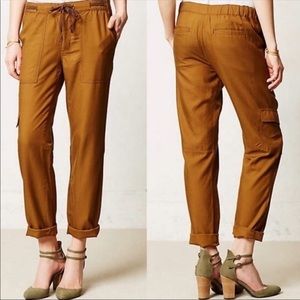 ANTHROPOLOGIE // Hei Hei brown draw string cargo pant size 8